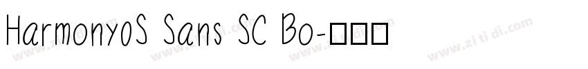 Harmony0S Sans SC Bo字体转换